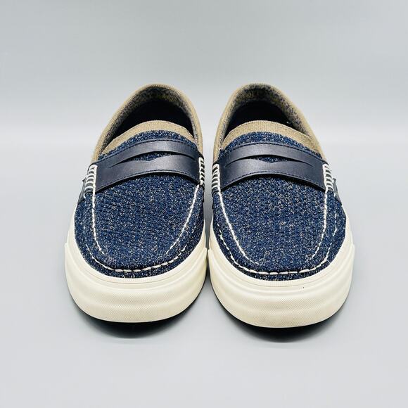 Cole Haan Shoes Men 8 Blue Knit Penny Loafer Grand OS Pinch Weekend Knit Casual - Picture 3 of 13